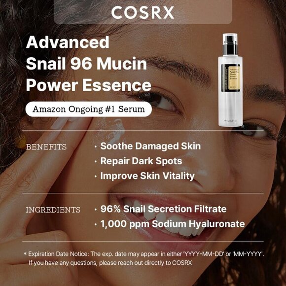 COSRX Snail Mucin 96% Power Repairing Essence 3.38 fl.oz / BRAND NEW - Picture 2 of 7